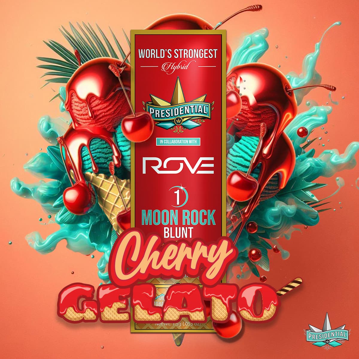 Cherry Gelato Presidential blunt product graphic