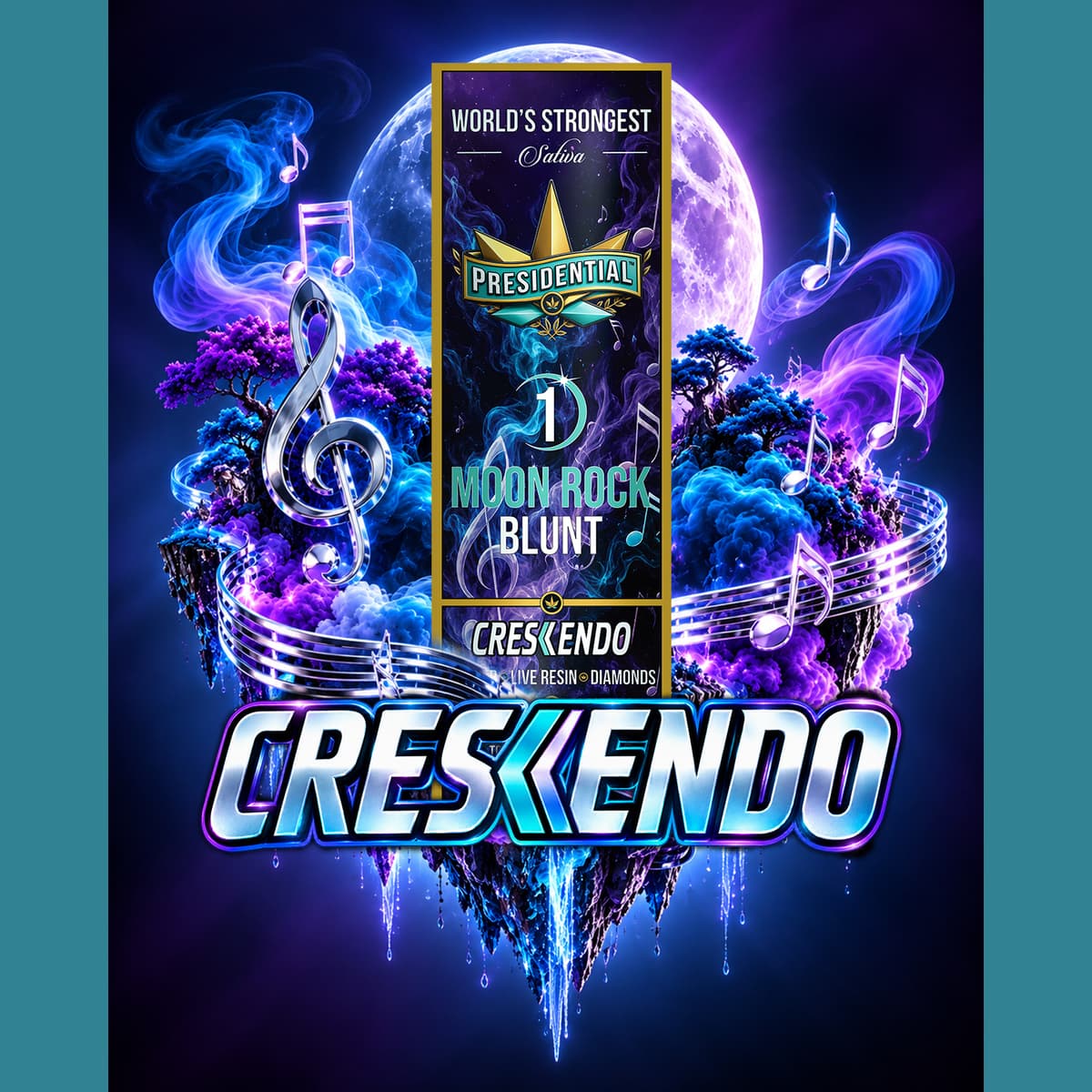 Crescendo Presidential blunt product graphic