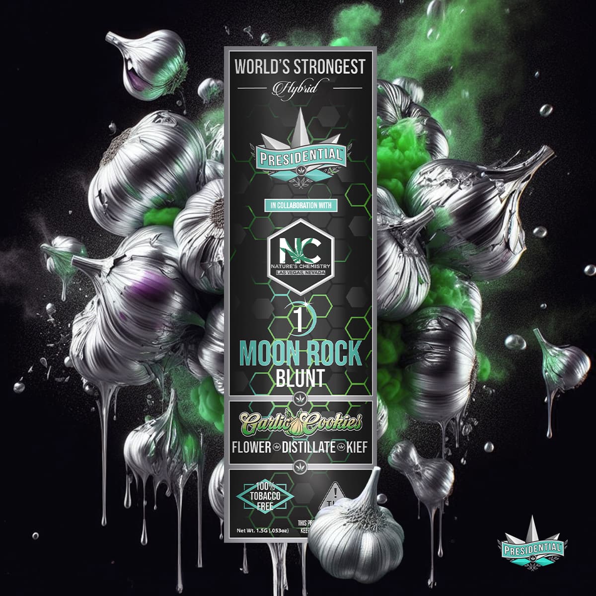Garlic Cookies Presidential blunt product graphic
