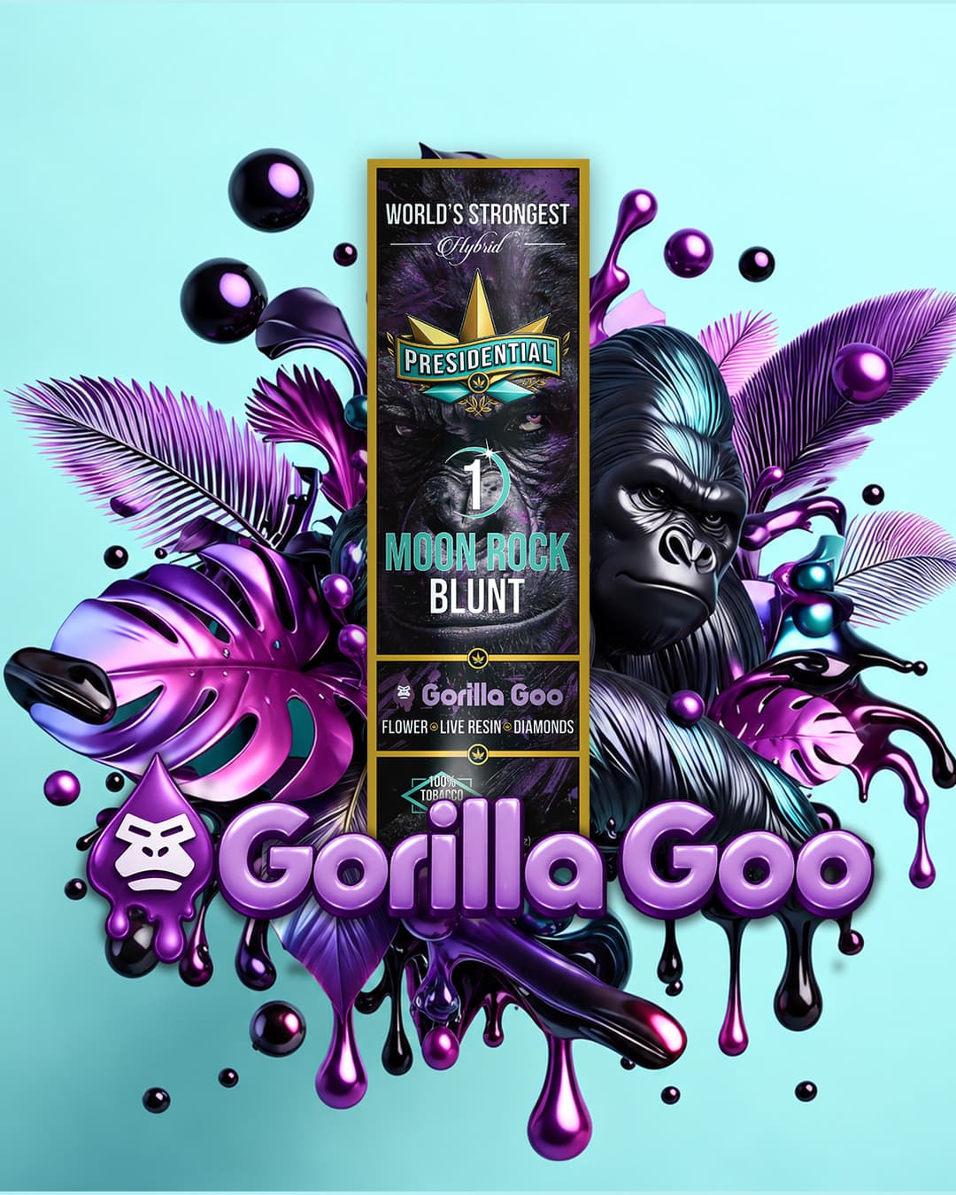 Gorilla Goo Presidential blunt product graphic