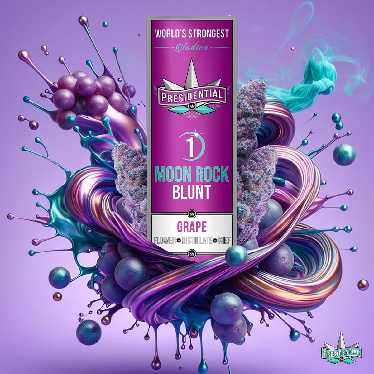 Grape Presidential blunt product graphic