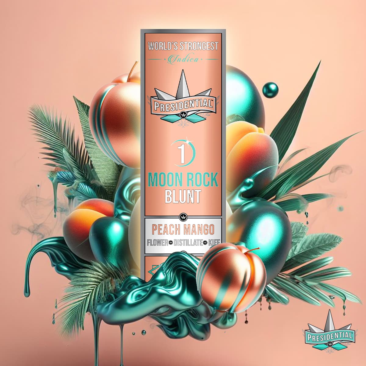 Peach Mango Presidential blunt product graphic