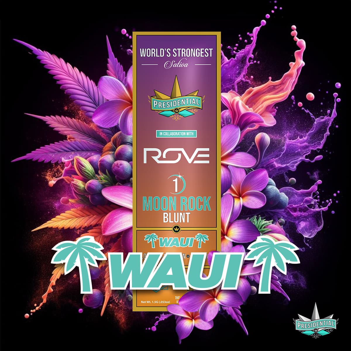 Waui Presidential blunt product graphic