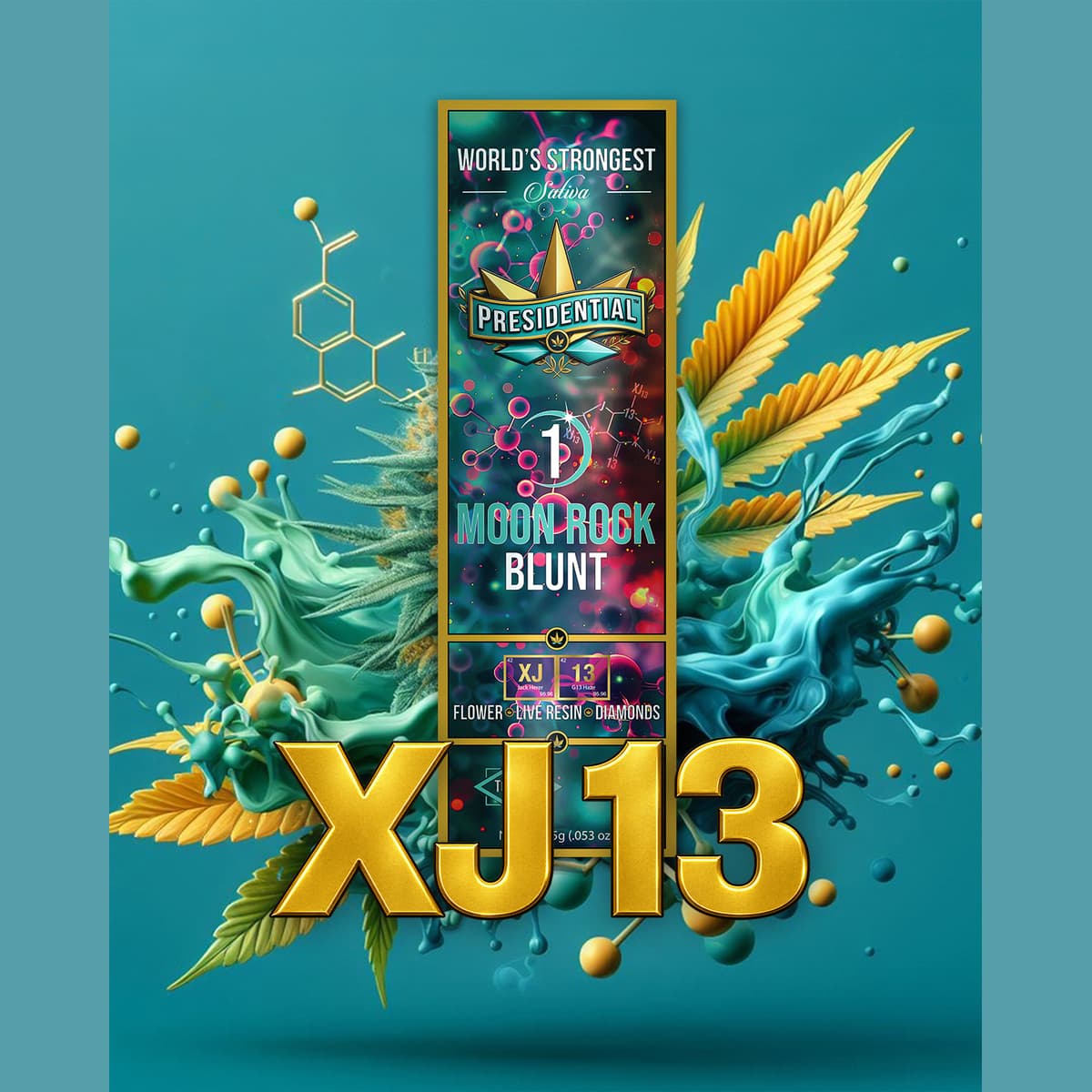 XJ-13 Presidential blunt product graphic