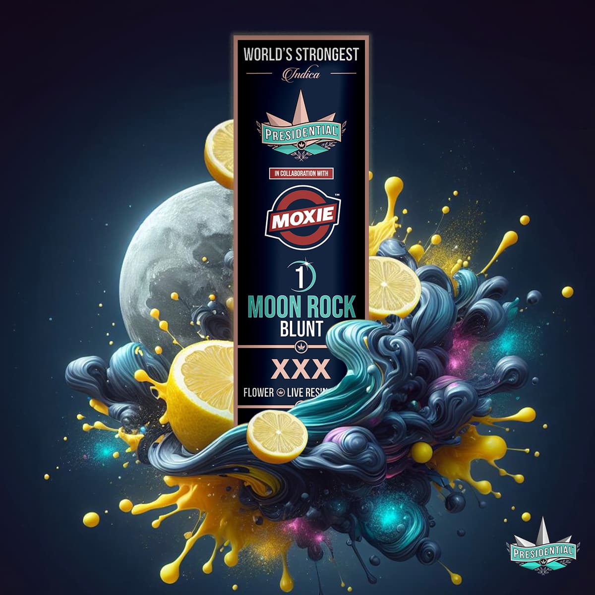 XXX Presidential blunt product graphic