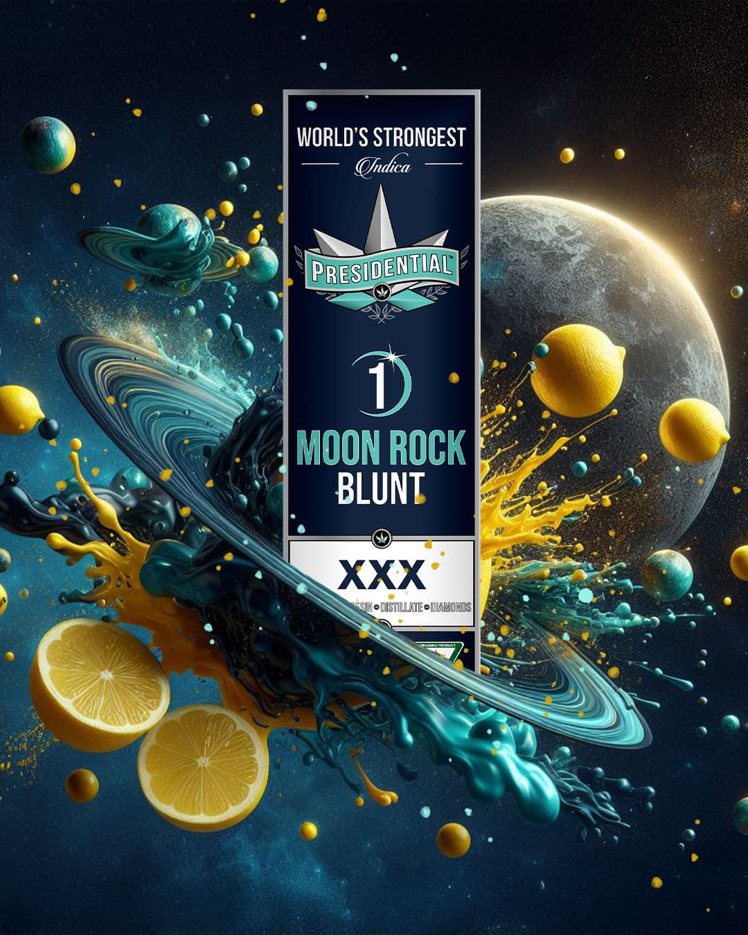 XXX Presidential blunt product graphic