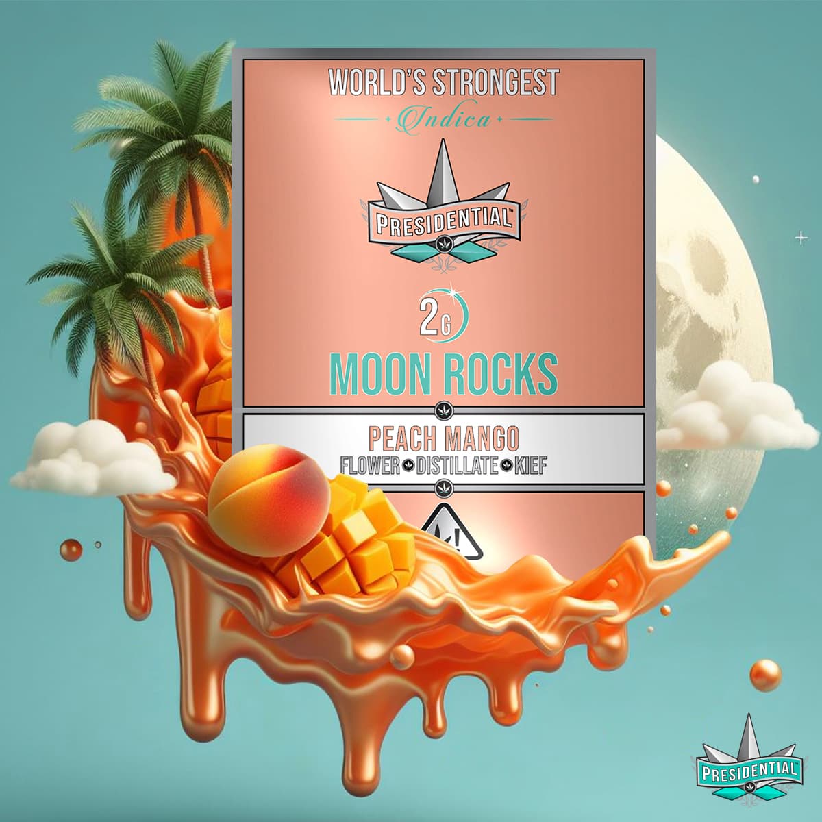 Peach Mango Moon Rocks product packaging