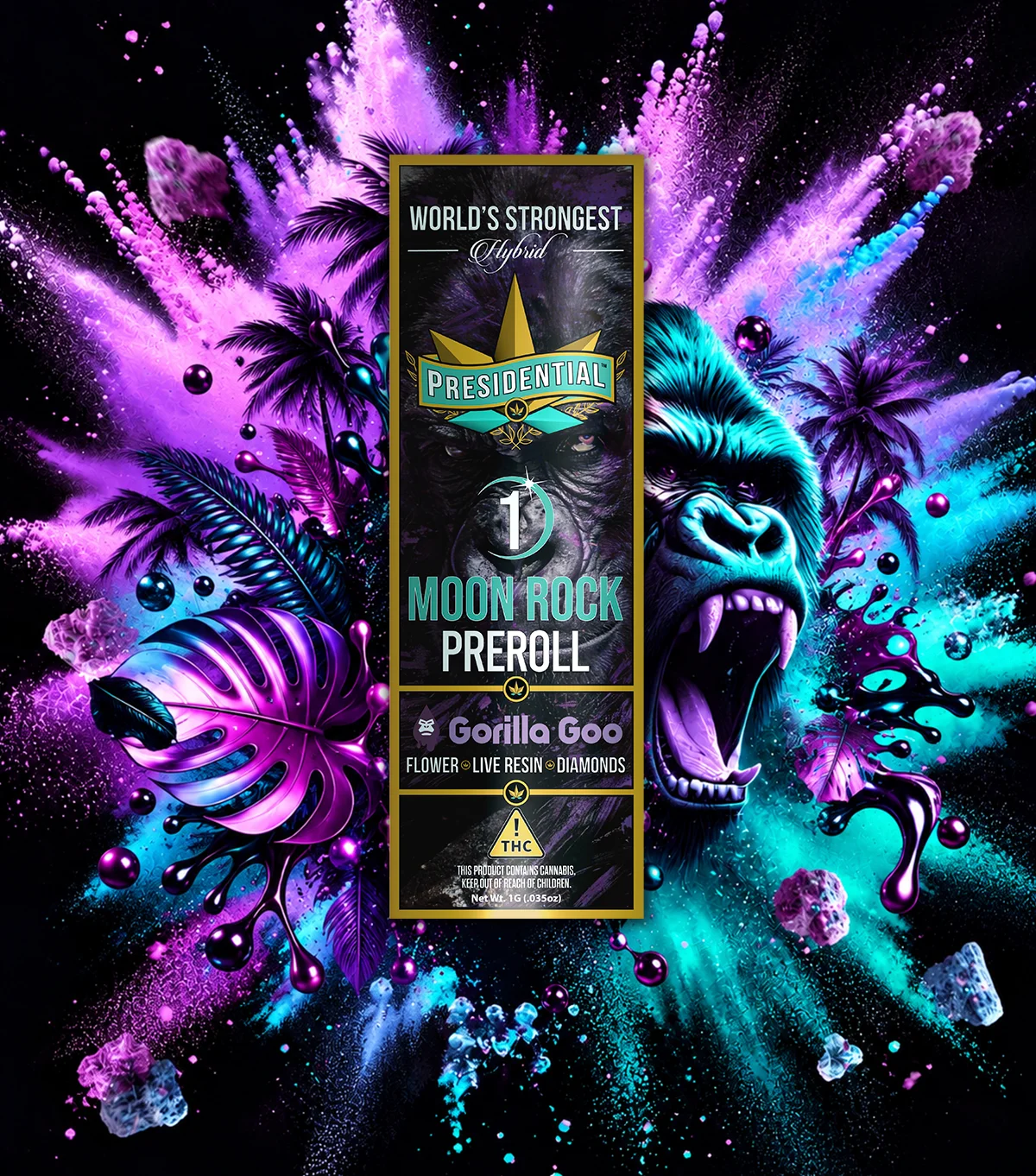 Gorilla Goo Moon Rock Pre-roll artwork by Presidential